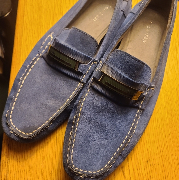 Calvin Klein Suede Driver Loafers | Blue | Size 11 - Picture 6 of 8